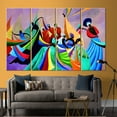 thumbnail image 4 of Abstract Printed, African Canvas Art, Colorful Canvas Art, Black Woman Poster, Modern Art Canvas, Woman Dancers Art, African Woman Artwork, Canvas Wall Decor - 3P-Black Framed, 4 of 9