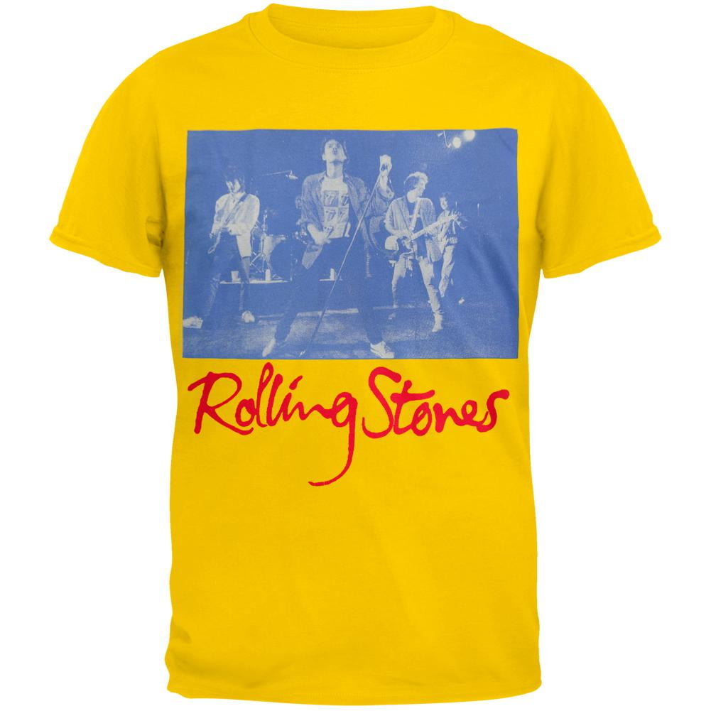 yellow rolling stones t shirt
