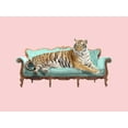 thumbnail image 2 of Farkas, Robert 14x12 Gold Ornate Wood Framed with Double Matting Museum Art Print Titled - Lazy Tiger, 2 of 4