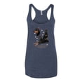 thumbnail image 2 of If It's Not a Doberman It's Just a Dog Gift | Womens Dog Lover Premium Tri-Blend Racerback Tank Top, Vintage Navy, X-Large, 2 of 3