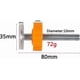 thumbnail image 2 of Stair Gate Spares Wall Fixings-4 Pack M10 Pressure Baby Gates Threaded Spindle Rods Walk Thru Gates Accessory - DD, 2 of 5