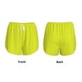 thumbnail image 3 of Daiia Yellow Pattern Women's 2 in 1 Running Shorts - Lightweight Athletic Workout Gym Yoga Shorts Liner with Phone Pockets-Medium, 3 of 7