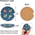 thumbnail image 3 of Coolnut Cute Sea Animals 2.5 inch Car Coaster Absorbent Ceramic Stone Drink Holder for Cup Holder 2 Pcs Home Decor, 3 of 6