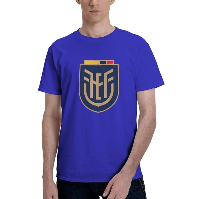 Ecuador National Football Team Fashion Men'S Basic Short Sleeve T-Shirt Blue Small