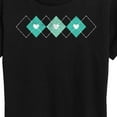 thumbnail image 3 of Instant Message - Argyle Hearts - Women's Short Sleeve Graphic T-Shirt, 3 of 6