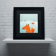 thumbnail image 3 of Trademark Fine Art "Winter Foxes" Canvas Art by Carla Martell, Black Matte, Black Frame, 3 of 3