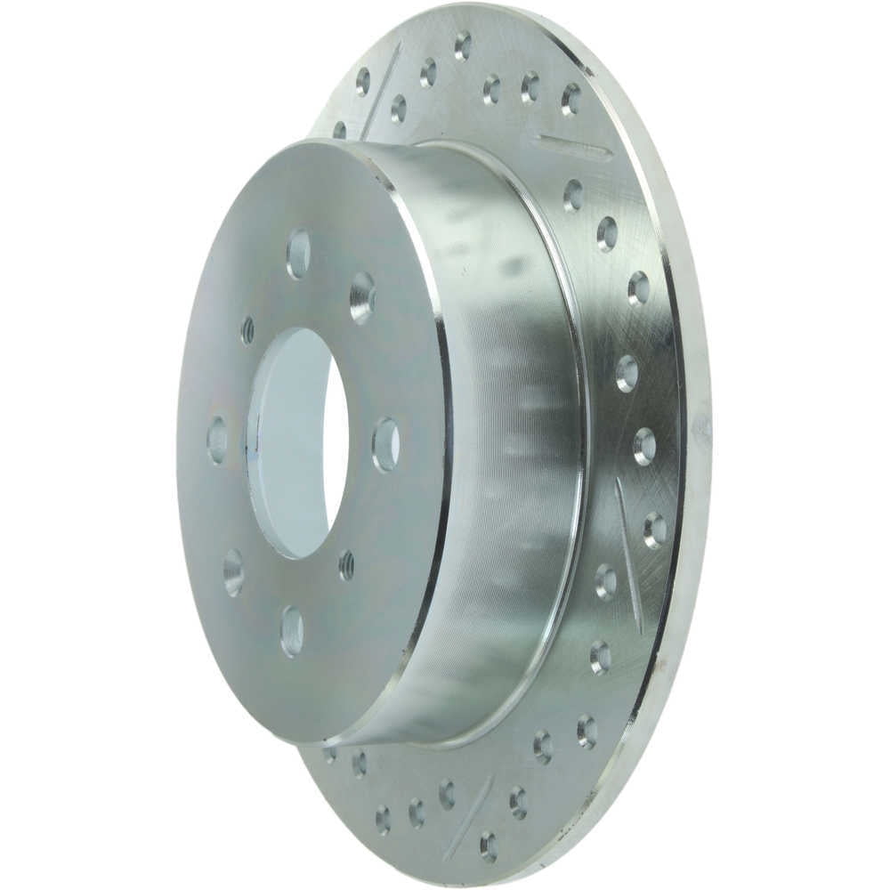 StopTech Select Sport 92-00 Honda Civic Drilled and Slotted 1-Piece Rear Passenger Side Brake Rotor Fits select: 1994-1995 HONDA CIVIC EX, 1990-1996 ACURA INTEGRA