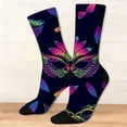 thumbnail image 5 of Compression Socks for Women Cute Animal Knitted Mid Calf Soft Comfort Mens Socks Blue One Size, 5 of 8