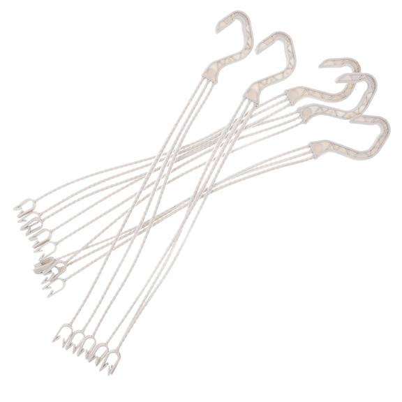 SEWOART Durable White Plastic Plant Hooks for Home Easy Installation Good Load Capacity 5Pcs