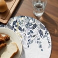 thumbnail image 3 of Blue Grey Eucalyptus Round 13 Inch Placemats Set of 6, Watercolor Spring Weeping Botanical HeatResistant Non Slip Place Mats for Dining Table, Wipeable Braided Kitchen Table Mats for Housewarming, 3 of 9