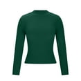 thumbnail image 5 of purcolt Women's Mock Undershirt Ribbed Long Sleeve Shirts Slim Fit Lightweight Base Layer Thermal Tops for Cold Weather, 5 of 7