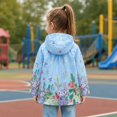 thumbnail image 4 of Sewkxo Toddler Rain Jacket Waterproof Hooded Rain Coats for Girls Windbreaker Outwear,Blue 100, 4 of 6