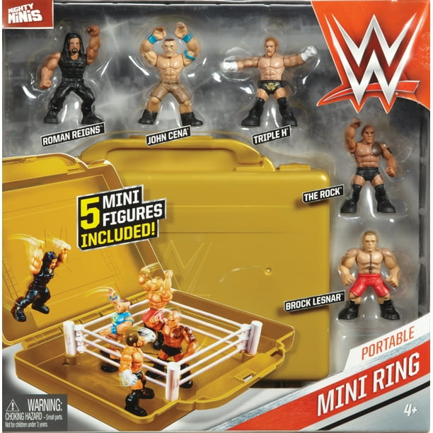 Wwe Mighty Minis Ring Playset W 5 Mini Figures Wwe Toy Wrestling Action Figure Playset Walmart Com Walmart Com