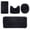 Black-BK-home supplies, variant on LEFTHIGH Home Solid Color Bath Mats 4 Set Bathroom Rugs for 4 Pcs Toilet Mats Universal Soft Comfortable Water Absorption Non-Slip Thick Machine Washable Easier to Dry Dark Fall Decorations for Home