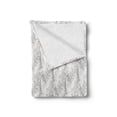 thumbnail image 2 of Botanical Soft Flannel Fleece Blanket, Vintage Style Illustration with Soft Orchid and Fern Leaves Sketch Art, Cozy Plush for Indoor and Outdoor Use, 50" x 60", Pale Taupe and White, by Ambesonne, 2 of 5