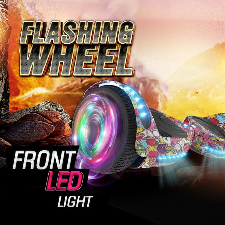 Hoverstar Flash Wheel Hoverboard 6.5 In. Bluetooth Speaker with LED Light Self Balancing Wheel Electric Scooter Unicorn