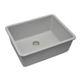 thumbnail image 5 of 23" x 18" Quartz Kitchen Sink, Single Bowl Sink, Drop-in Sink, Undermount Sink, Granite Kitchen Sink, Galaxy White Kitchen Sink, with Steel Grid and Basket Strainer Lexicon Platinum LP-2318-W, 5 of 9