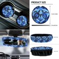 thumbnail image 6 of Xixirimido Blue Turtle Floral Print Car Front Seat Covers 12Pcs Set with Steering Wheel &Seat Belt Cover Car Trash Can Armrest Cover Air Vent Bag Rear View Mirror Cover Cup Coasters Kychain, 6 of 7