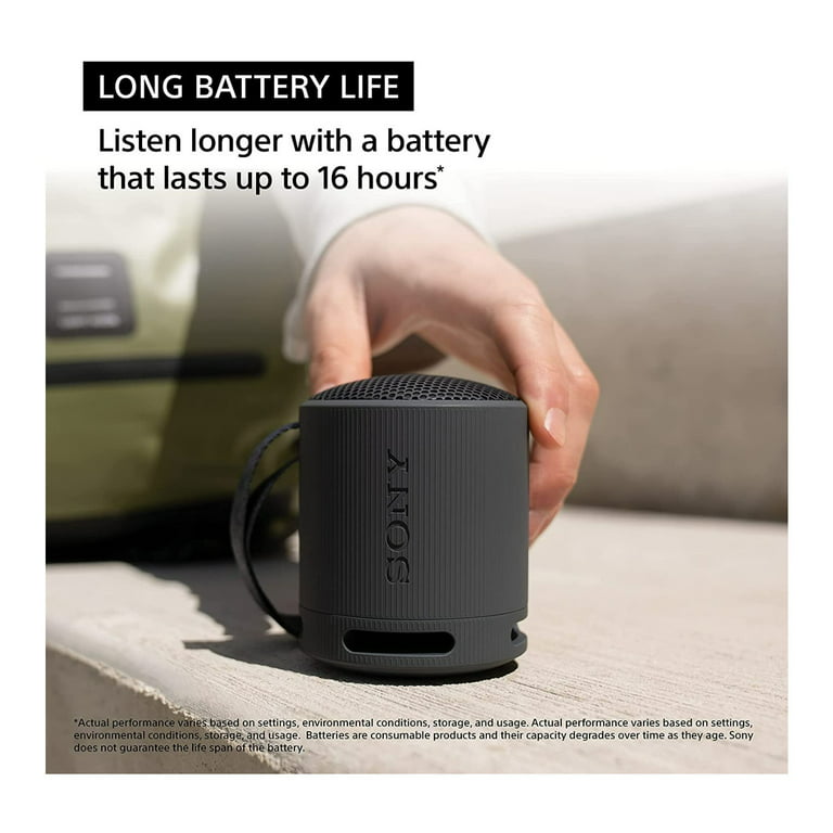 Enceinte Bluetooth portable Sony SRS-XB100, compacte et puissante, 16  heures de batterie, résistante à l'eau et à la poussière IP67. Biologique.  Bleue · Électronique · El Corte Inglés