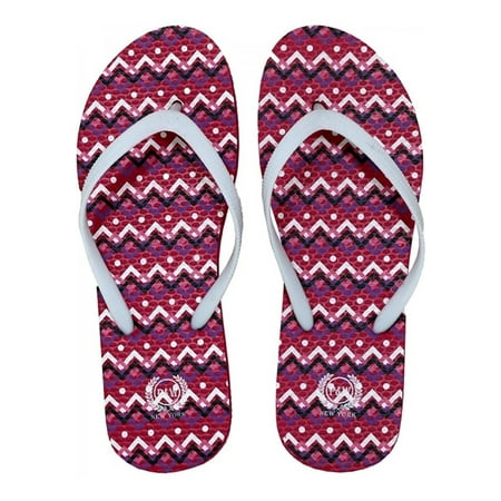 

Beaute Fashion Trendy Ugly Christmas Sweater Adult Women s Flip Flops Tribal Thong Sandal Slipper (Size Small White Zig Zag)