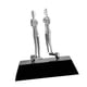 thumbnail image 4 of Estatua de pareja, escultura abstracta, minimalismo romántico, adorno de escritorio para la oficina Plata, 4 of 7