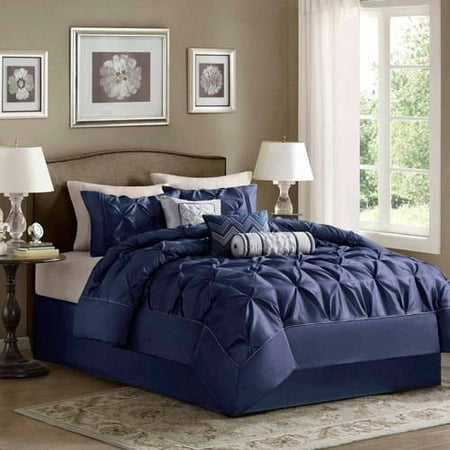 Piedmont 7 Piece Comforter Set- Navy (Cal King)