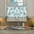 thumbnail image 2 of Yayeee Kitchen Curtains Tier Pair Light Filtering 27"x24" Rod Pocket Short Cafe Window Panel, Ice Hockey, 2 of 7