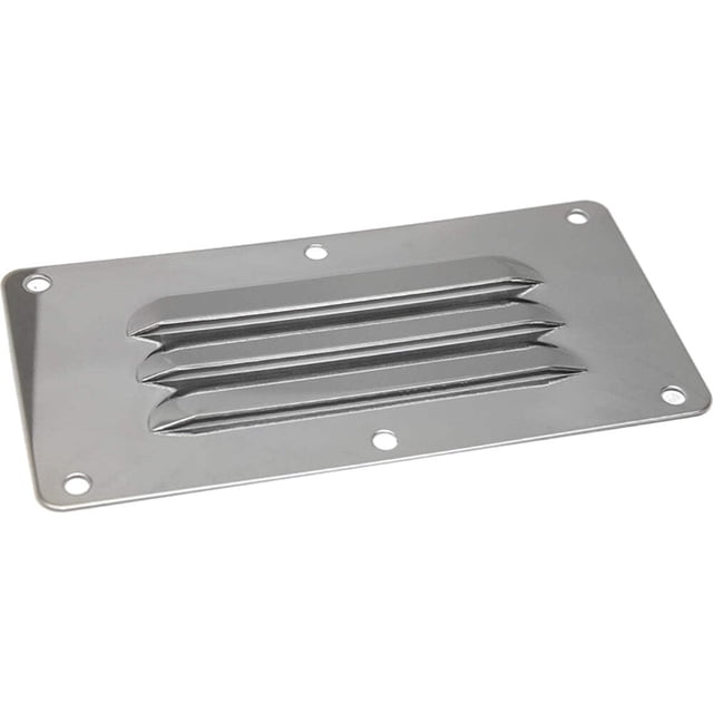 Persiana de ventilación SEADOG de acero inoxidable, 5 x 2.625 pulgadas
