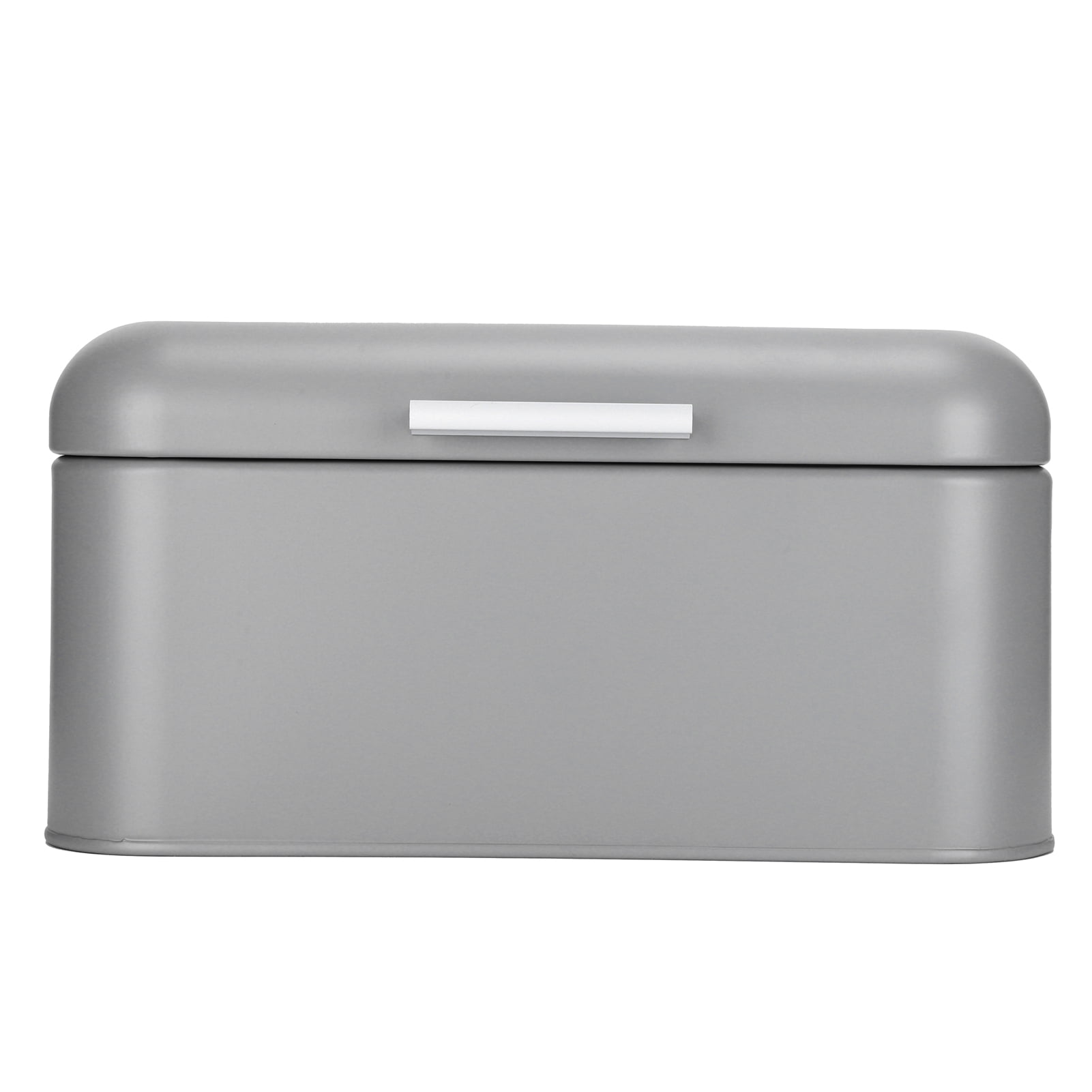 Boîte de rangement Rétro couleur unie Boîte de bac à pain en métal Conteneur de stockage de cuisine de grande capacité Noir 