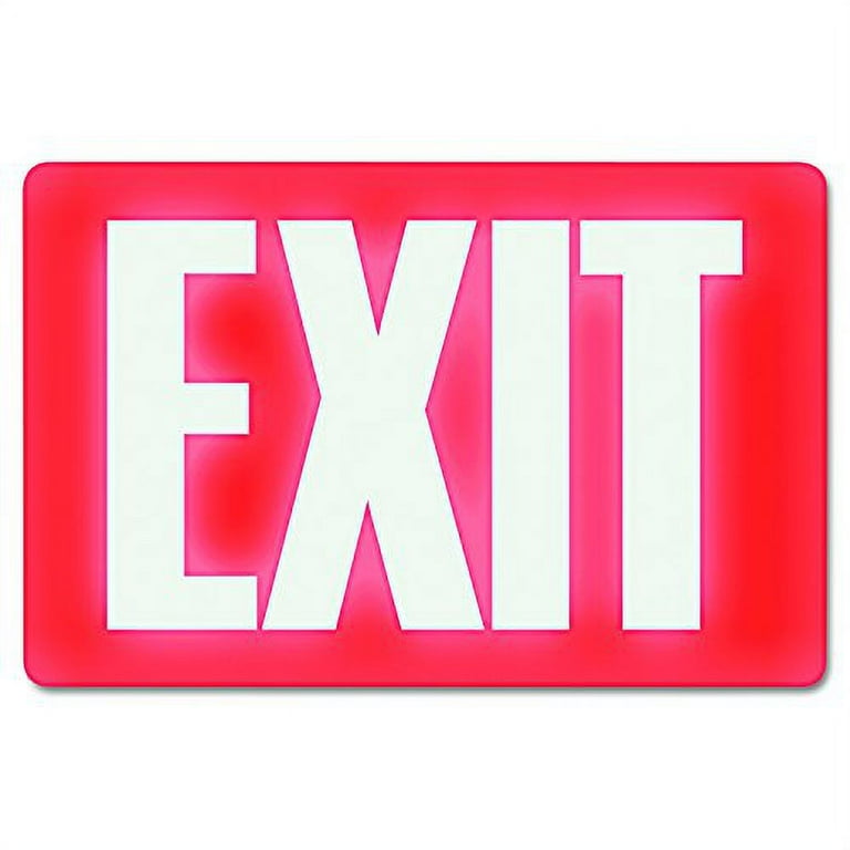 Glow In The Dark Sign, 8 x 12, Red Glow, Exit Glow In The Dark Sign, 8 x 12, Red Glow, Exit