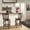 Beige, variant on iNSPIRE Q Shapel Transitional Cherry Finish PU Swivel Bar Height Bar Stools, Black