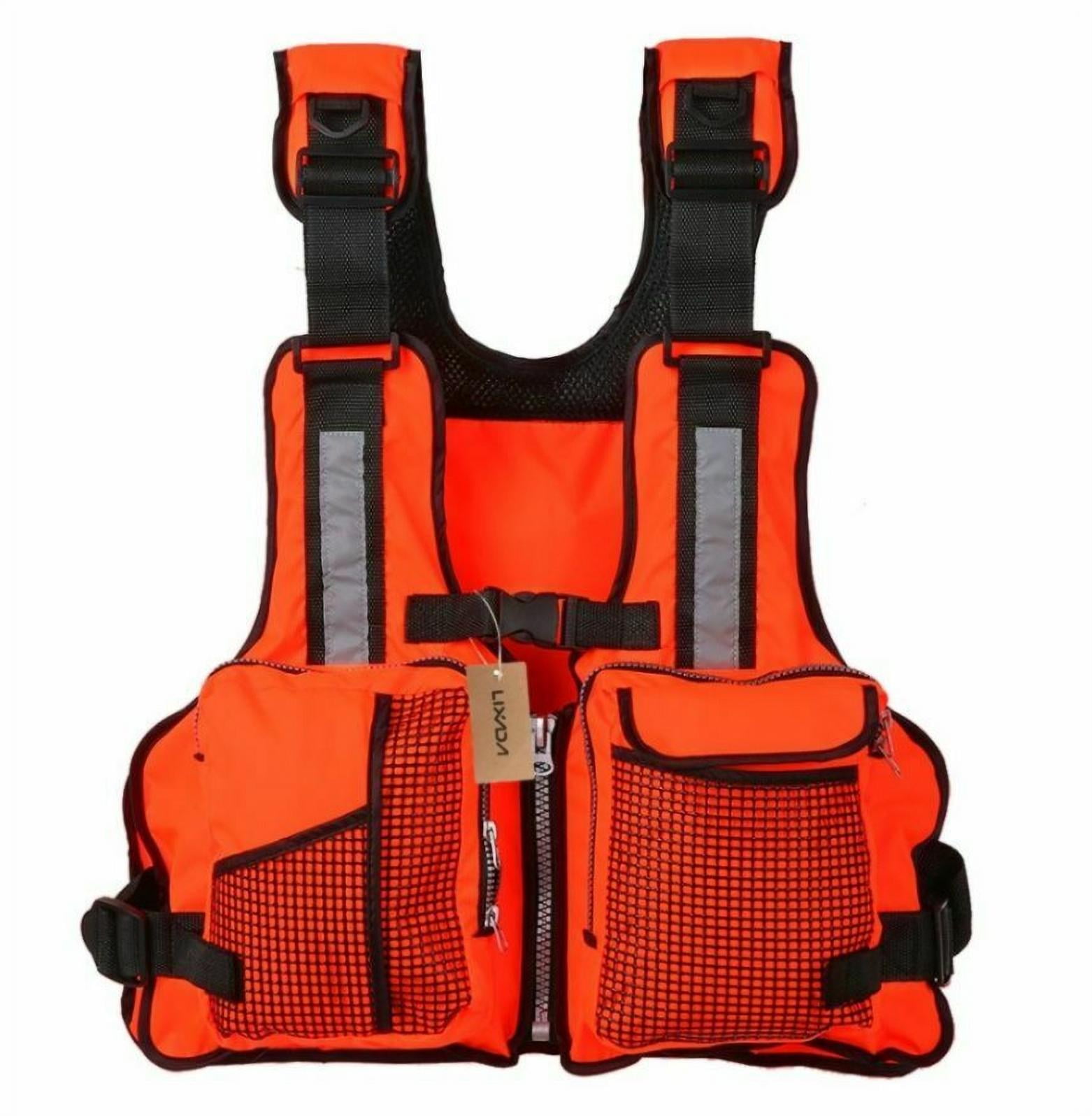 Adult Life Jacket Adjustable Multi Pocket Life Jacket Buoyancy Safe