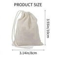 thumbnail image 7 of 100 Pieces Drawstring Cotton Bags Muslin Bags,Tea Brew Bags (4 x 3 Inches), 7 of 7