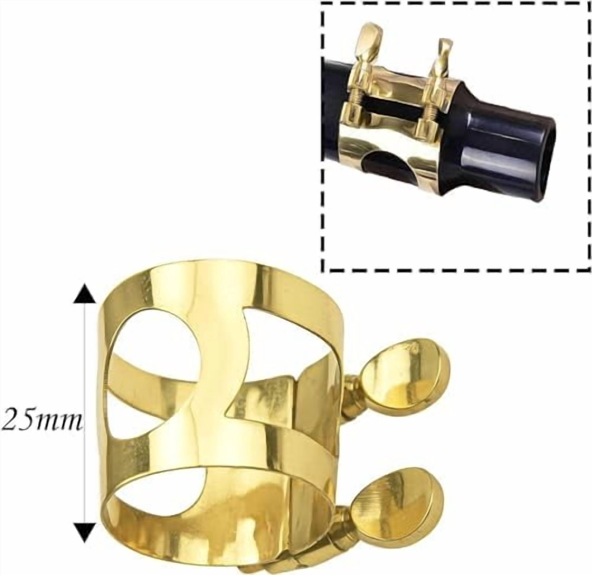 Tenor Sax Mouthpiece Kit Includes Saxophone Mouthpiece, Brass Ligature Fastener, Plastic Cap 2.5 Reed and Cushions Pads Fit for Tenor Sax Parts and Accessories 26 Pieces