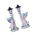 thumbnail image 2 of Luz solar de estatua de jardín al aire libre, lámpara de luz de estatuilla de ángel, adorno de escultura, regalo de inauguración de la casa, arte de 20x14x50cm, 2 of 8