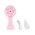 thumbnail image 1 of Worallymy Fan USB eléctrico ajustable ventilador de mano recargable portátil de bajo ruido atomizador enfriador rosa Worallymy JD735811168, 1 of 7