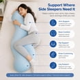 thumbnail image 2 of Pea Pod Body Pillow for Side Sleepers, S-Shaped Cooling Full Body Pillow, Long Bolster Hug Pillow for Hip, Knee, Back & Leg Support, Washable Cover, 2 of 12