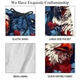 thumbnail image 4 of luoweisi Men's Beach Shorts Quick Dry Swim Trunks with Mesh Lining American Flag and Animals 2XL, 4 of 5