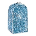 thumbnail image 2 of HELLHERO Foldable Blender Dust Cover for Kitchen Counter Polyester, Easy to Clean, Univesal, Blue Sequin Sparkle Texture, 2 of 4