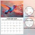 thumbnail image 1 of Calendario de pared 2026-2027 | Planificador mensual bianual con bloques rayados y notas de festivos en papel grueso | Encuadernación doble con barra colgante giratoria de 360° | Organizador de, 1 of 5