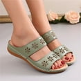thumbnail image 1 of QJUHUNG Ladies Flat Flower Slippers Roman Style Spring And Summer Sandals, 1 of 5