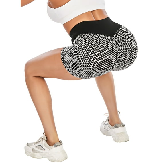 FUTATA Women High-Waist Yoga Shorts Active Fit Athletic Sports Workout Shorts Butt Lifting Tights Bike Running Shorts For Exercise Volleyball Golf,S-2XL