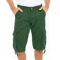 thumbnail image 4 of Notus Men's 100% Cotton Twill Cargo Shorts - Six Pockets, Comfortable & Durable Summer Wear Green 40, 4 of 7