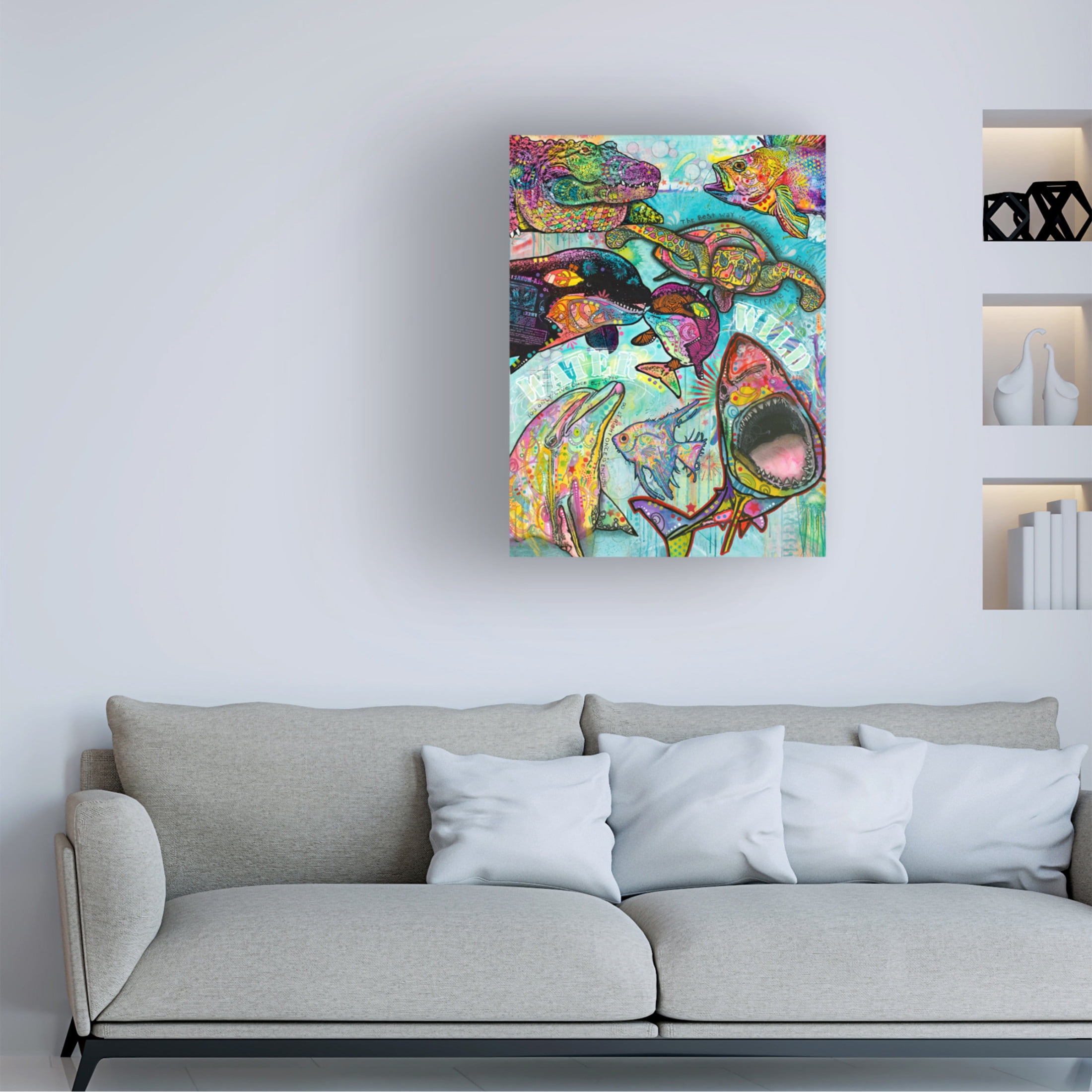 Canvas Wall Art - Dean Russo 'Water Wild' Wall Art for Living Room, Bedroom, or Office Décor by Trademark Fine Art - 18 x 24 Inches