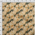 thumbnail image 4 of oneOone Rayon Orange Fabric Leaves & Lemon Craft Projects Decor Fabric Printed By The Yard 56 Inch Wide, 4 of 5