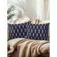 thumbnail image 2 of Waterproof Outdoor Throw Pillows with Inserts 12"x20" Set of 2, Pineapple Soft Decorative Pillowcases for Couch Bedroom, Yellow Fruit Navy Blue Summer Tropical Pillow Covers for Sofa Living Room, 2 of 8