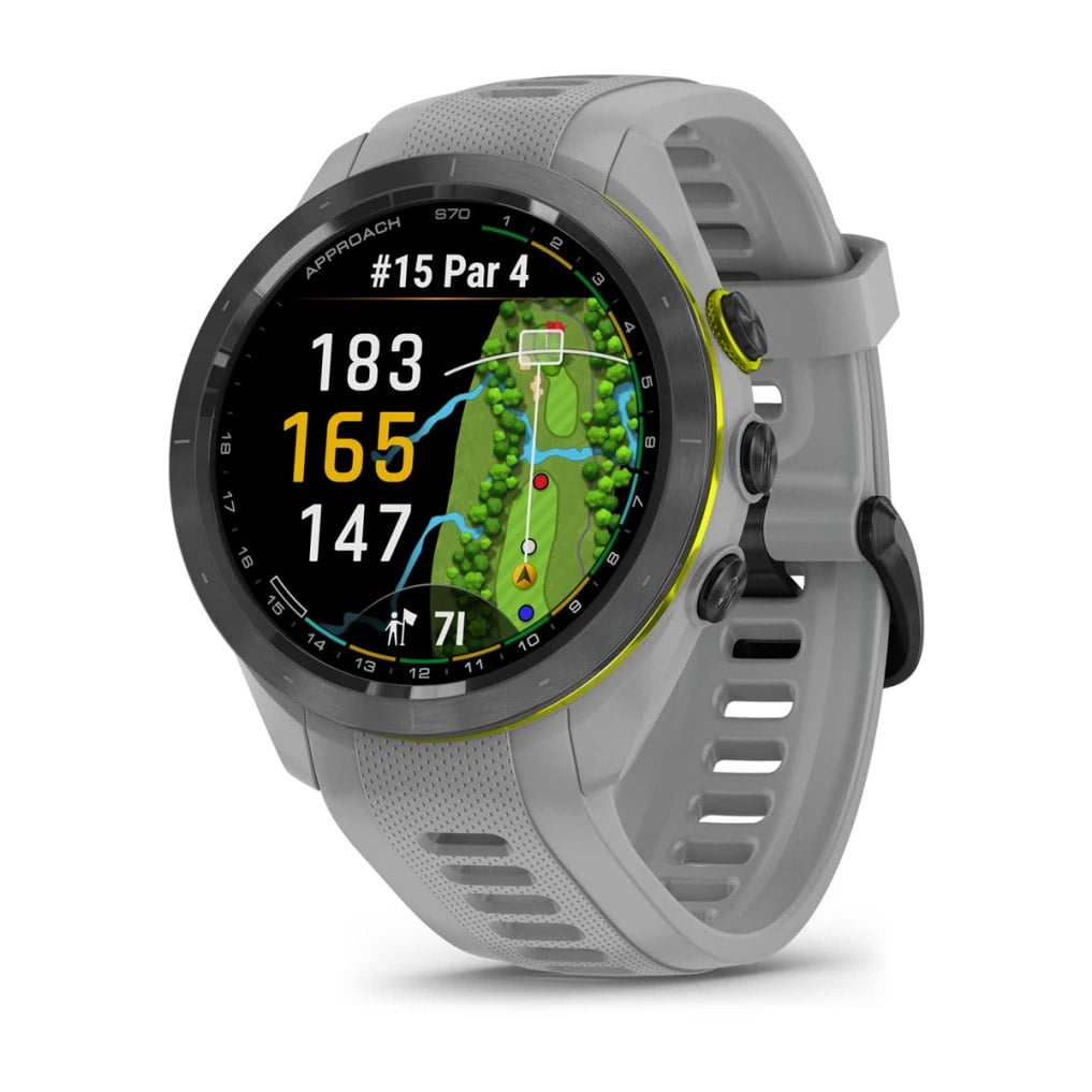 Garmin Approach S70 42MM GPS Golf Fitness Tracker Smartwatch For Men, Lightweight 1.2" Touchscreen, Garmin Watch With AMOLED Display and 42000 Preloaded Courses -Gray- Garmin Watches For Men