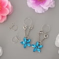 thumbnail image 2 of flor de material cristal colgante con clip no perforado, 2 of 9