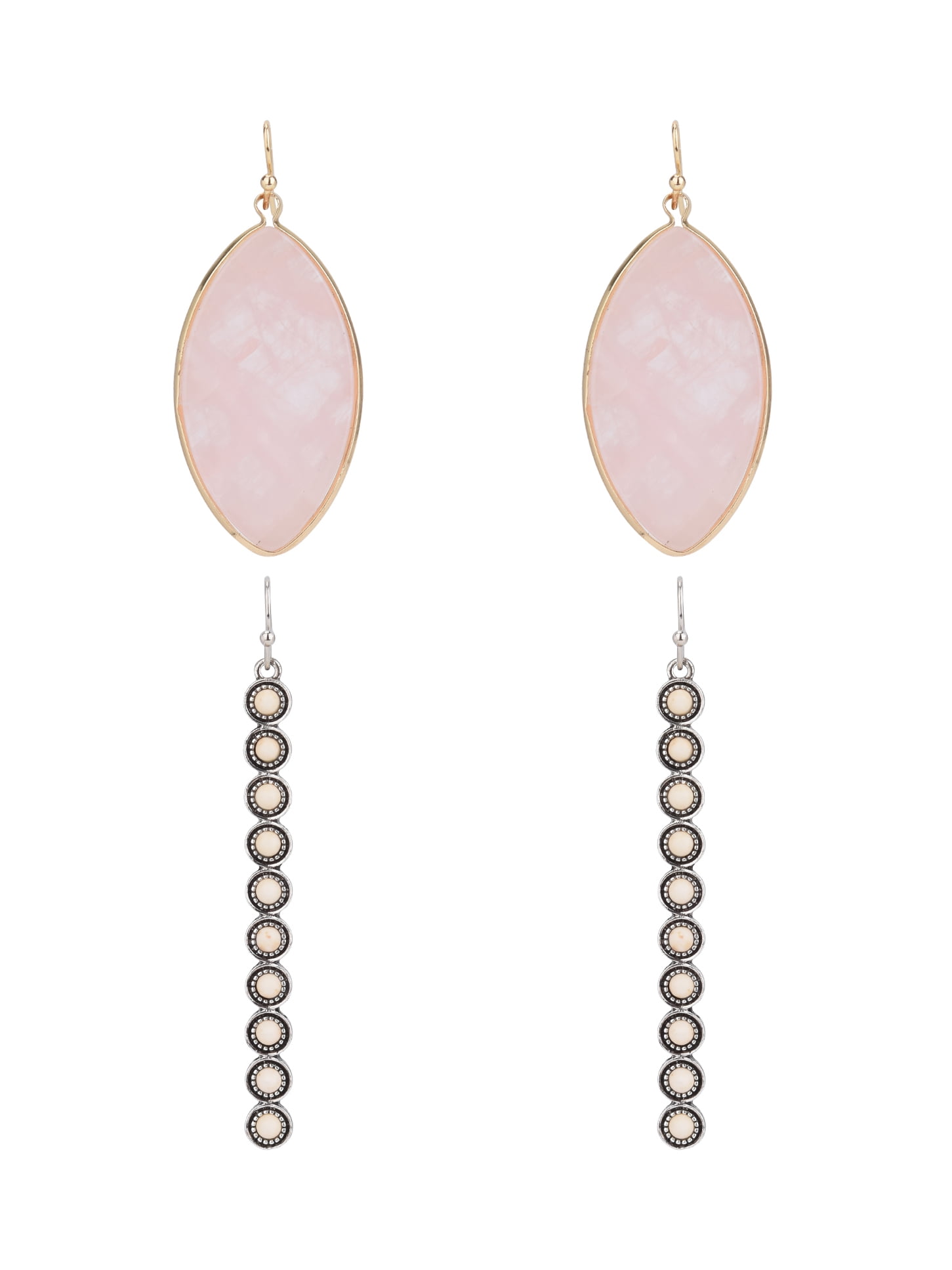 The Pioneer Woman Pink and Gold Duo Drop Earrings