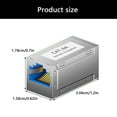 thumbnail image 3 of STP Shielded RJ45 Ethernet Coupler Cat6A Cat7 Compatible 10Gbps Fast speed Data Transfer Metal Cable Connectors, 3 of 8